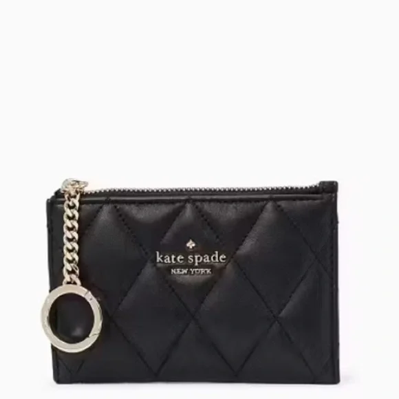 #108 NWT Kate Spade Carey Small Card Holder in black - Picture 1 of 10